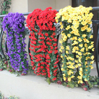 🎁 Tökéletes ajándék minden alkalomra🌸 Függő mű orchidea csokor – Élethű, tartós és romantikus dekoráció!