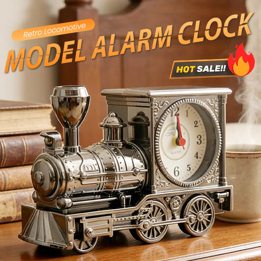 🚂 Retro mozdony ébresztőóra⏰ Precíz kvarc óra – Kompakt, tartós és szemet gyönyörködtető tervezés!