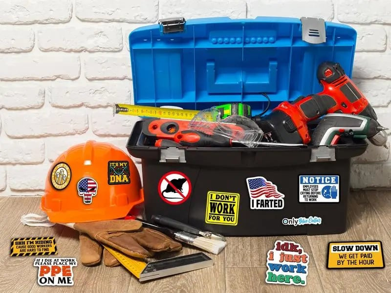 😂 150 db vicces matrica🛠️💪 Munkás humor, profi minőség – Vízálló és időjárásálló! ☔🔥