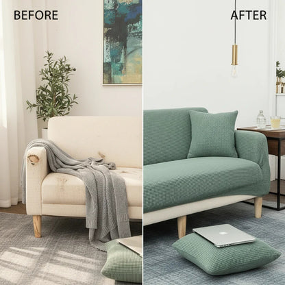 😜40% árcsökkentés🧶 Puha védő huzat🛋️ Kötött jakár kanapéhuzat – Rugalmas, újjávarázsolja a régi kanapédat!