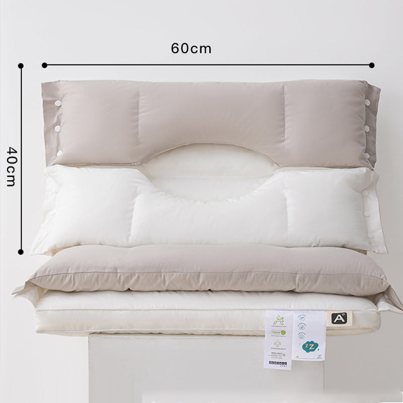 🛏️ Kétrétegű, kétzónás nyakpárna🛡️ Antibakteriálisan kezelt szövet 💤 Csökkenti a nyak elfordulását!
