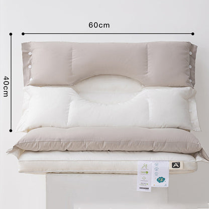 🛏️ Kétrétegű, kétzónás nyakpárna🛡️ Antibakteriálisan kezelt szövet 💤 Csökkenti a nyak elfordulását!