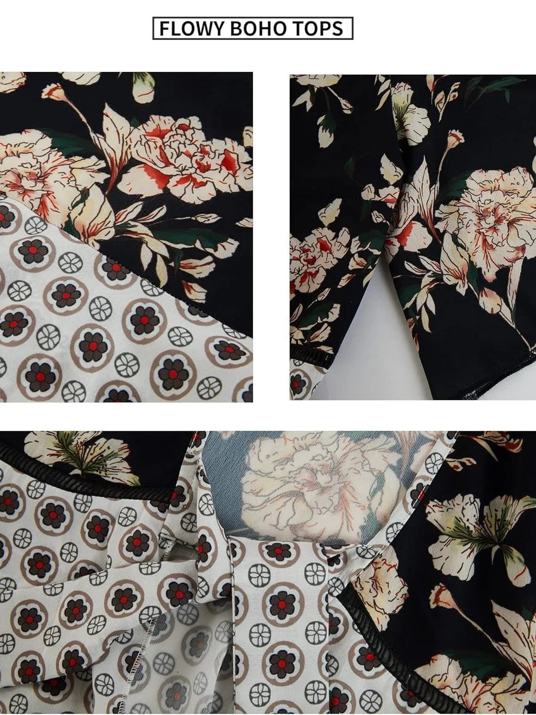 😜50% árcsökkentés 🎁Ingyenes ajándék-📿Gyönyörű nyaklánc🌸 Boho virágmintás sifon kardigán – Könnyű, fodros és sokoldalú nyári stílus!