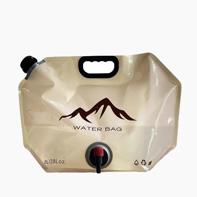 💧 IDŐKORLÁTOS 50% KEDVEZMÉNY! 🏕️ Összecsukható kültéri víztartály – 8 literes űrtartalom, csap, összecsukható 🌲