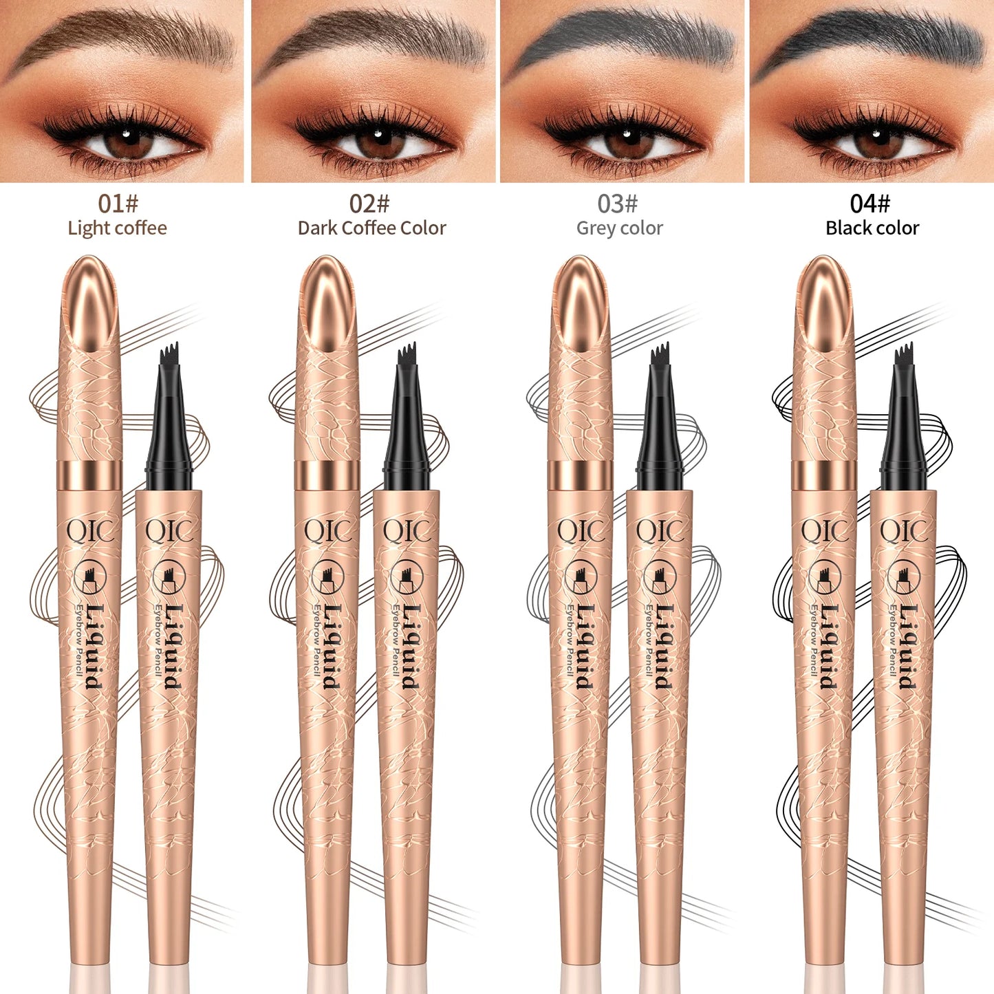 🔥1 vásárol 1 ingyen kap🖌️3D Microblading szemceruza – 4 villás hegy + 24 órás vízállóság!