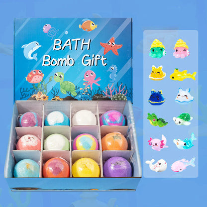 🎁🔥4 dobozs ingyens🛁 Fürdőbomba szett tengeri meglepetéssel – Minden bath bombban játék!