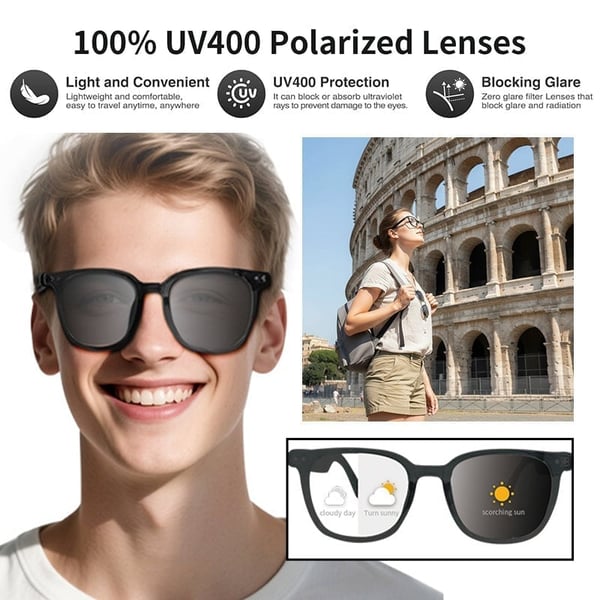 😍2026 tavaszi újdonságok🕶️🌍 AI intelligens szemüveg – Valós idejű fordítás 30+ nyelven, zenehallgatás és UV-védelem! ✨🔊