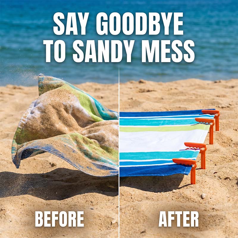 🎁2+2 INGYEN🌊 Szélbiztos strandpaplan csipesz – Homokba és fűbe egyaránt tökéletesen rögzít 🏖️🌬️