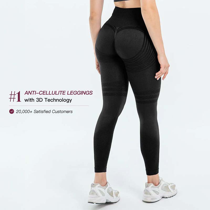🎉Bestseller akció✨ Magas derék + fenékemelés🔥3D textúrás leggings – Narancsbőr ellen és tökéletes sziluett!