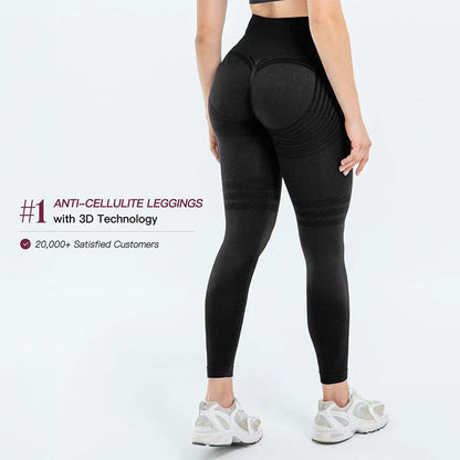 🎉Bestseller akció✨ Magas derék + fenékemelés🔥3D textúrás leggings – Narancsbőr ellen és tökéletes sziluett!