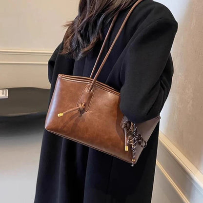 🎁Ingyenes ajándék-medálja🔥Kedvezményes ár👜 Vintage PU válltáska – Időtálló elegancija minden napra!