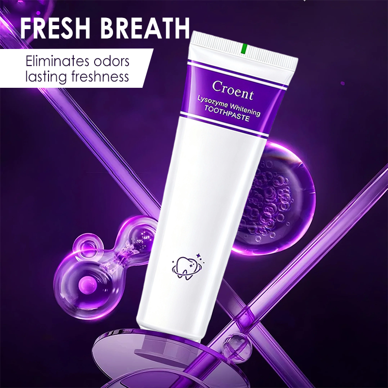 🎁🔥Ingyenes fogkefe🦷💜 Lizoenzim fehérítő fogkrém – Három hatás egy csomagban: fehérítés, tisztítás, friss lehelet!