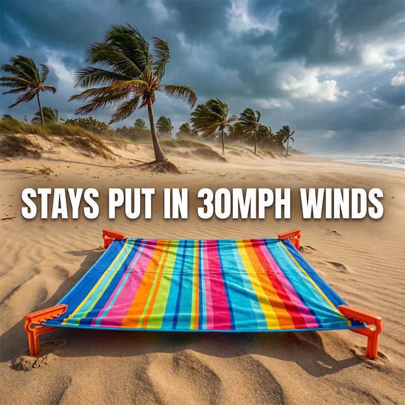 🎁2+2 INGYEN🌊 Szélbiztos strandpaplan csipesz – Homokba és fűbe egyaránt tökéletesen rögzít 🏖️🌬️