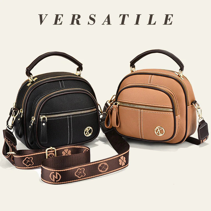 🎉45% árcsökkentés✨Keresztpántos elegáns kézitáska👜Boho stílusú többfunkciós bőr táska – Állítható széles vállpánt, többrekeszes rendezett tárolás!