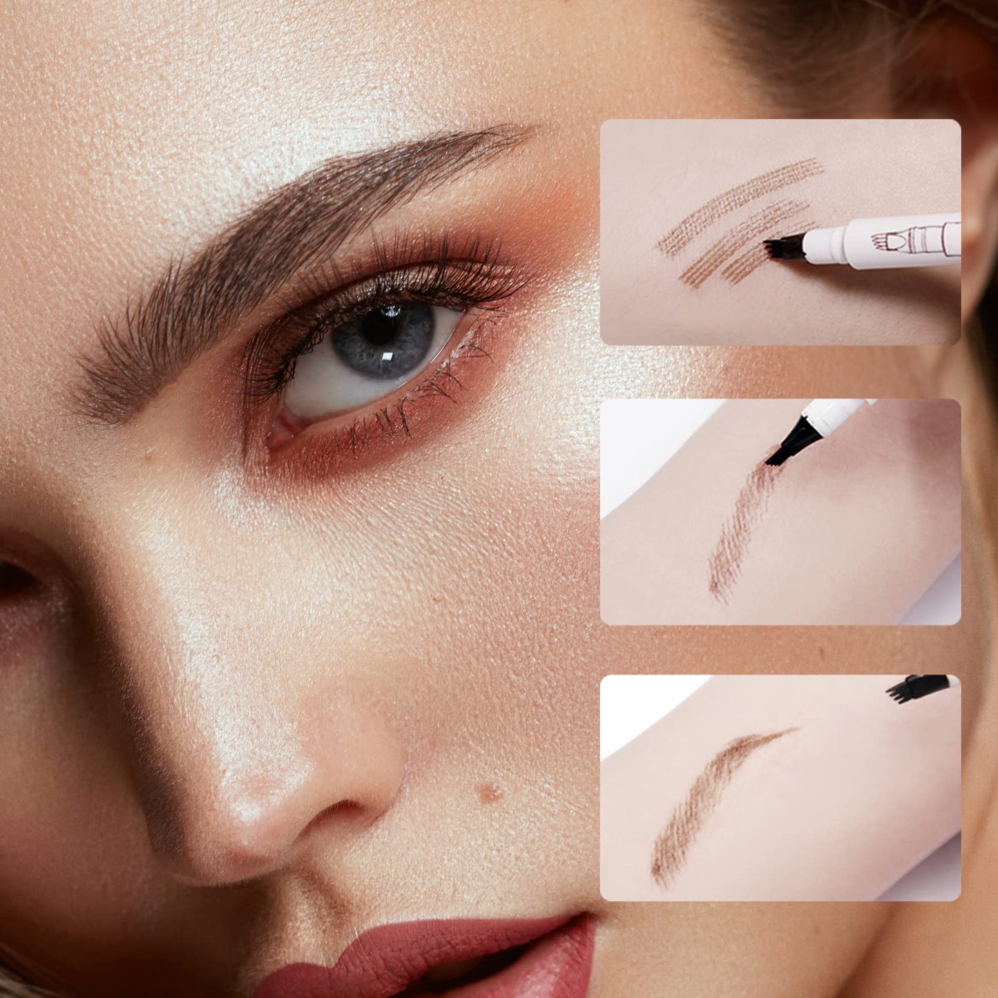 🔥Második termék ingyenes🖌️4 klasszikus szín Mikroélű Szemceruza – Természetes Hajszerű Look + Hosszú Tartós!