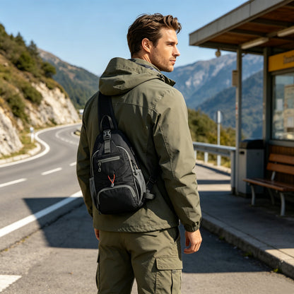 🎒 Férfi outdoor válltáska💧 Vízálló Oxford táska – Több zsebbel ellátott, rendezett tárolás kirándulásokhoz！