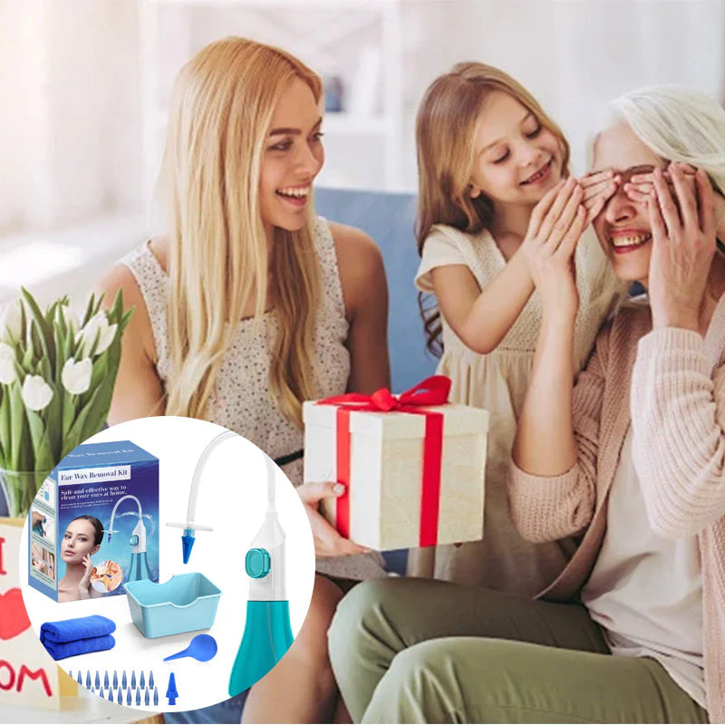 🎁Ingyenes ajándék 24 db fülpálcika😜40% árcsökkentés👂 Fülviasz eltávolító készlet💧 Vízes sugárzásos fültisztító – Irritáció és sérülés nélkül, minden korosztálynak!