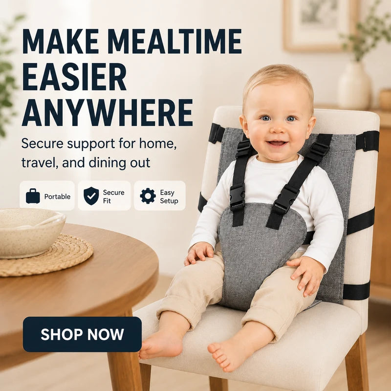 🍼 🪑 Hordozható bababiztonsági hám –  pontos heveder, állítható, könnyen szállítható! ✨💪