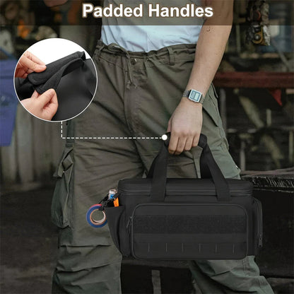 💥50% árcsökkentés!!! 🛠️Nagy sűrűségű vászon szerszámtáska – Tágas rekesz + MOLLE rendszer, teljes védelem!💼Ergonomikus munka táska🔧📏