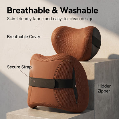 🚚Ergonomic design for perfect lumbar & seat support 🪑Nieodkształcalna, wysokiej jakości poduszka samochodowa！