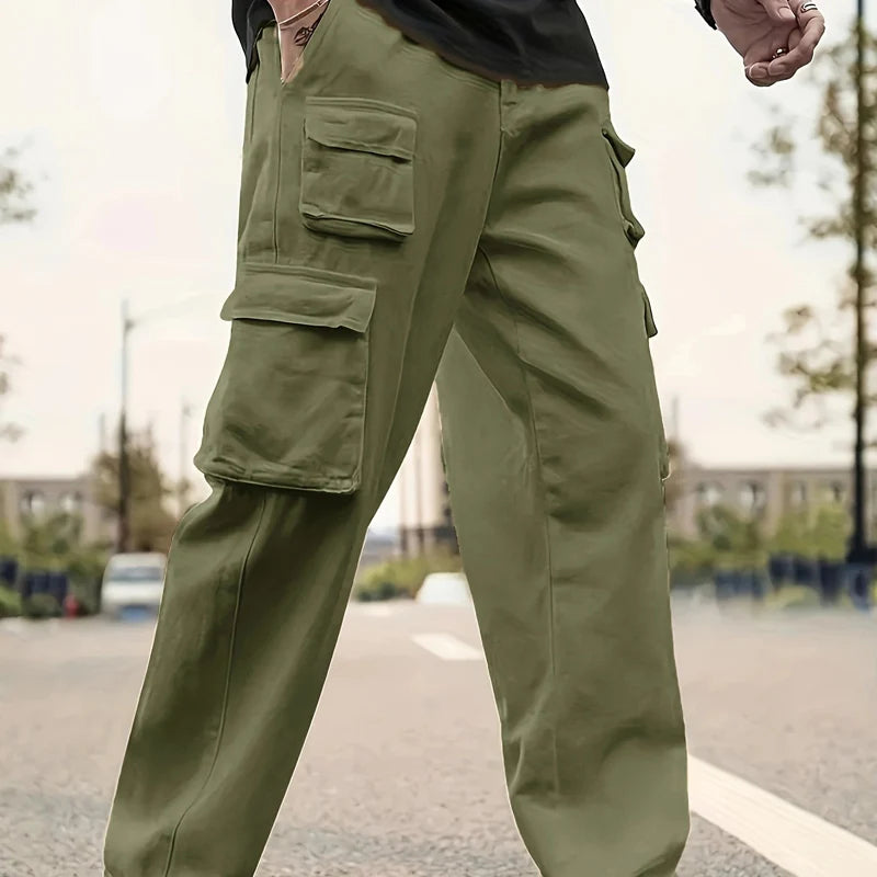 🎁Ingyenes karkötő🔥40% árcsökkentés 👖✨ Cargo nadrág + póló szett – Tágas zsebekkel és laza szabássa!