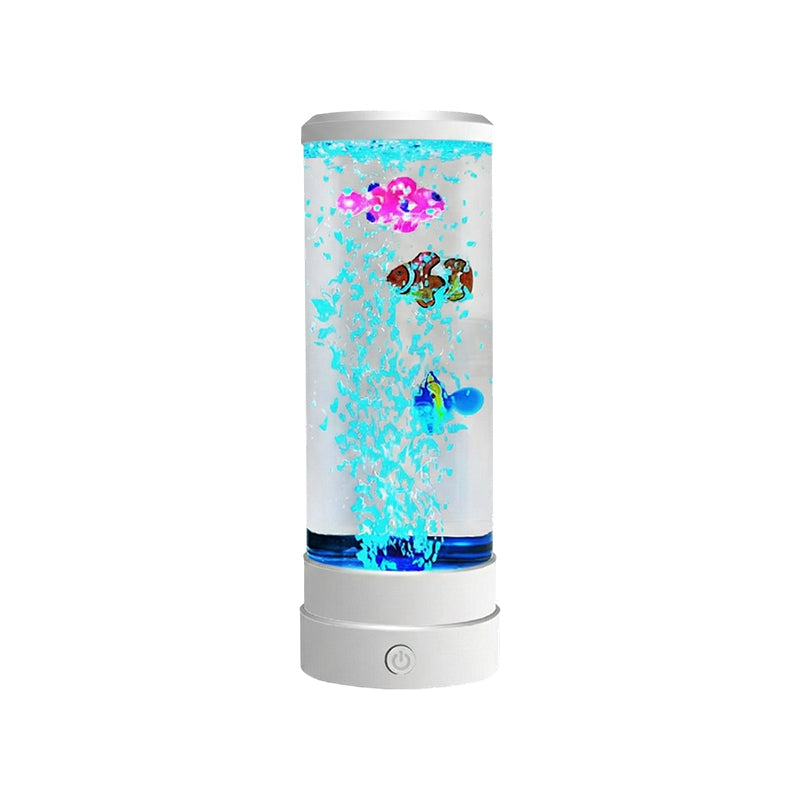 🐠 Buborékhalas hangulatlámpa🌈 7 színű LED lámpa – Távirányítós relaxációs dekorlámpa！