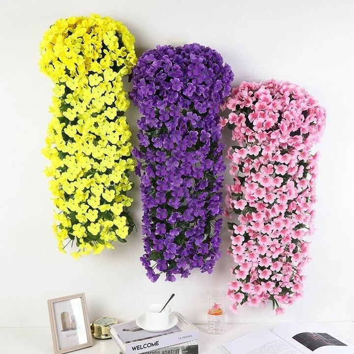 🎁 Tökéletes ajándék minden alkalomra🌸 Függő mű orchidea csokor – Élethű, tartós és romantikus dekoráció!