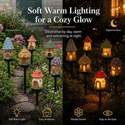 🍄🌞 Napenergiával működik – Időjárásálló, tüskés rögzítés másodpercek alatt – Kábelek és áramköltségek nélkül✨🏡