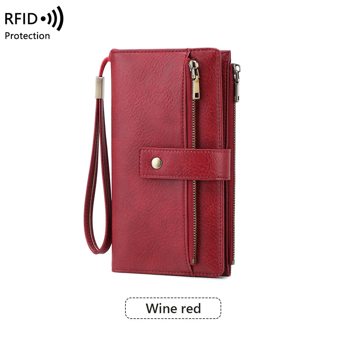 💼 Kétszínű PU bőr pénztárca🔒 RFID védett női pénztárca – Adatvédelem és elegancia egyben!