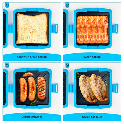 👍2026 Új modell🥪 3 az 1-ben szendvicssütő🔥 Mikrohullámú grill szendvicssütő – Perceken belül ropogós finomságok!