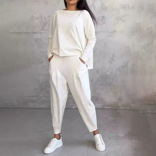 🎁Ingyenes ajándék-📿Gyönyörű nyaklánc💗 Puha, sokoldalú outfit – Otthon és útközben egyformán stílusos!