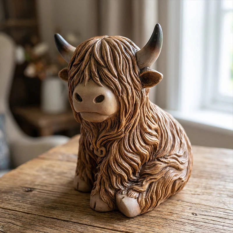 😜40% árcsökkentés ✨Kézműves tehén dekorlámpa🐄Highland Tehén éjszakai fény – Rusztikus vidéki hangulat, meleg otthoni fénnyel!