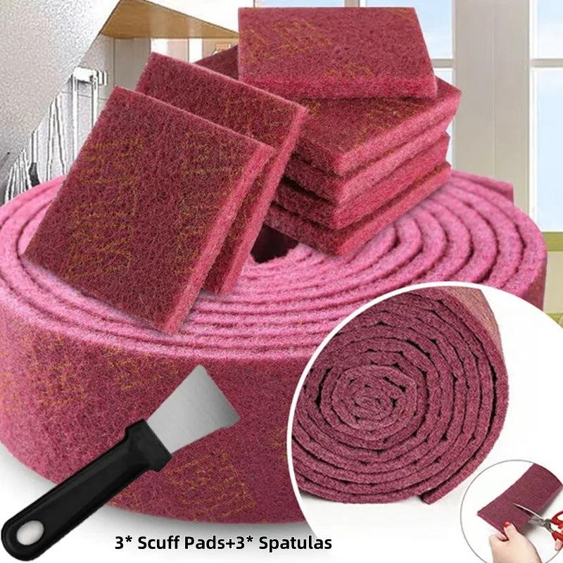 🧽✨ Professzionális súrolószivacs – 1 méter hosszú, vágható, vastag és tartós – Rozsda, foltok és szennyeződések ellen! 🛡️💪