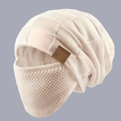 🤩kedvezményes értékesítés🧣2w1 Sapka + Arcvédő – -20°C-ig Meleg! Poliészter + Plüss Bélés!