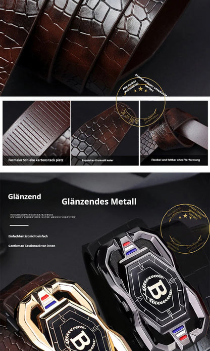 😍 50% kedvezmény🎩💼 Elegáns és praktikus: krokodilbőr és fényes fém a modern úriember számára!
