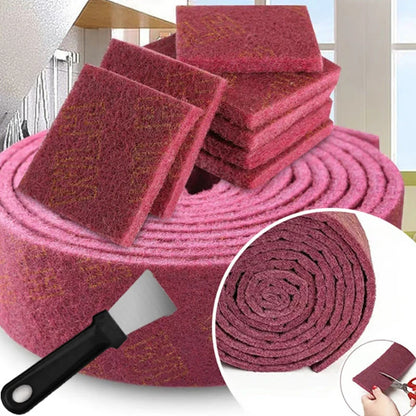 🧽✨ Professzionális súrolószivacs – 1 méter hosszú, vágható, vastag és tartós – Rozsda, foltok és szennyeződések ellen! 🛡️💪