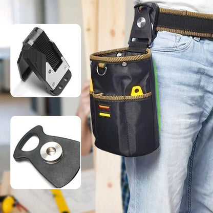 🖐Rögzíthető szerszámtáska 🔧 Clip‑design + rugózott nyitás – gyors hozzáférés, szabad kezek!