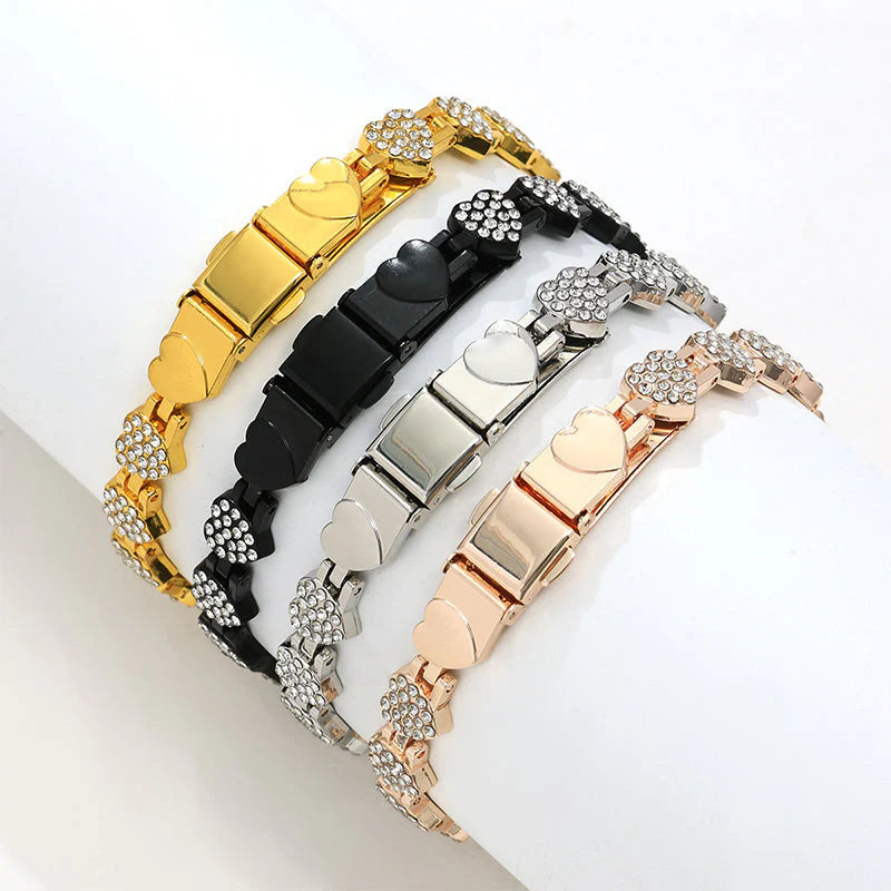 🎁1 vásárol 1 ingyen kap📿Gyönyörű karkötő 💎 Szív alakú réz karkötő – Elegancia és mágneses terápia egyben!