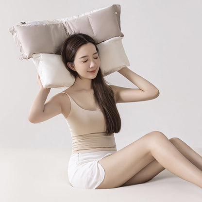 🛏️ Kétrétegű, kétzónás nyakpárna🛡️ Antibakteriálisan kezelt szövet 💤 Csökkenti a nyak elfordulását!