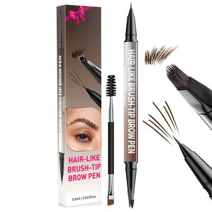 【🌟🌟1+1 ingyen】🖌️ 2‑in‑1 Microblading Szemöldökceruza – Szőrszálszerű, természetes hatás!
