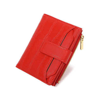 🔥1+1 ingyenes🥰Női Kompakt Egyszínű Pénztárca👛Könnyű elegáns pénztárca 100g 💸Kompakt női PU bőr pénztárca – Sok kártyahellyel, biztonságos cipzár és gombzár!