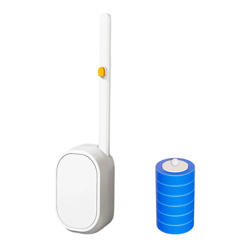 🎁Ingyenes 24 db tisztítóvatta✨Hosszú nyeles higiénikus WC tisztító🚽360° forgó fejű WC-kefe – Előadagolt tisztítószerrel, mélyen tisztít és antibakteriális!