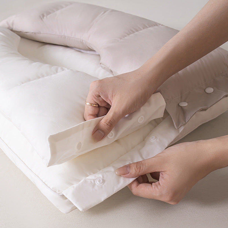 🛏️ Kétrétegű, kétzónás nyakpárna🛡️ Antibakteriálisan kezelt szövet 💤 Csökkenti a nyak elfordulását!