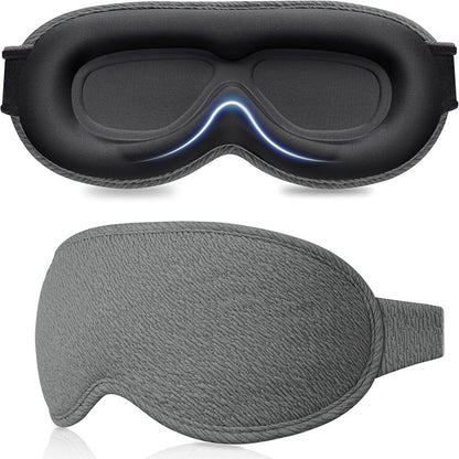 🔥1+1 ingyenes🌙 Kontúrozott memóriahabos szemmaszk😴 3D ergonomikus alvószemmaszk – 100% fényzáró, nyomásmentes kényelem egész évben!