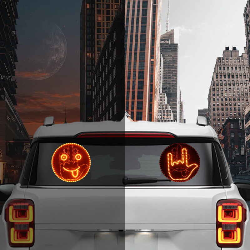 😀Vásárolj 1 kapsz 1 ingyen🚗 Autó LED Tábla – 8 Kifejezés! Ne Dudálj, Szintet Lépj!