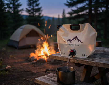 💧 IDŐKORLÁTOS 50% KEDVEZMÉNY! 🏕️ Összecsukható kültéri víztartály – 8 literes űrtartalom, csap, összecsukható 🌲