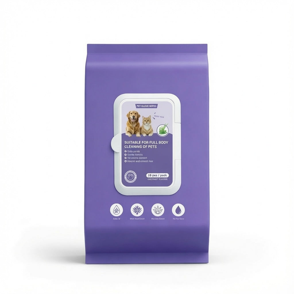 🐕🧤 Öblítés nélküli tisztítókesztyű – Texturált gyöngyházfelület, alkohol- és fehérítőmentes, teljes testre! 🐱✨