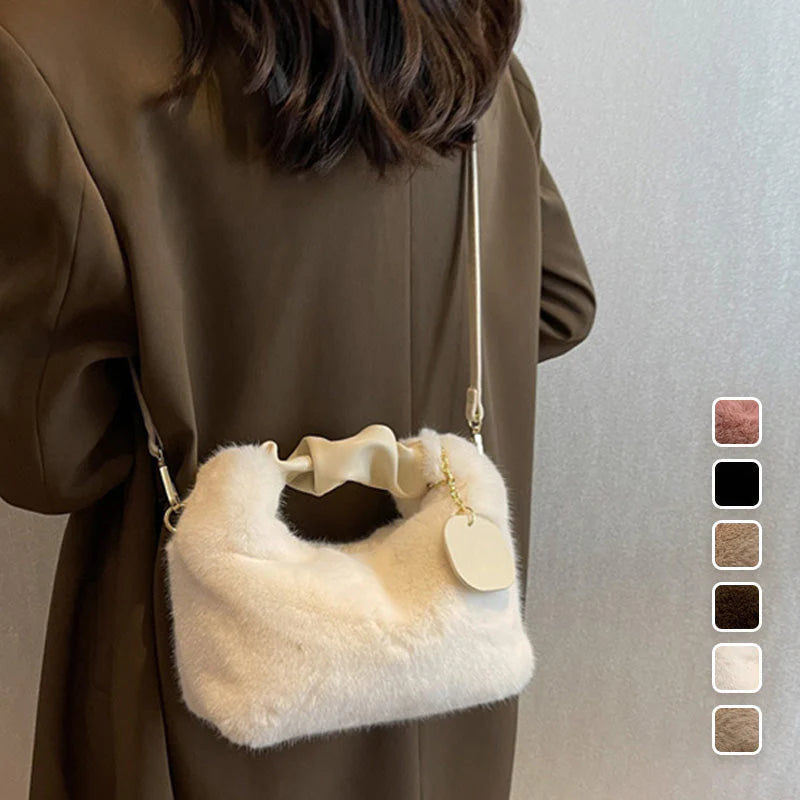 🎁Ingyenes ajándék✨ Luxus érzetű, bőrbarát kézitáska👜 Műszőrme táska – Elegancia és funkcionalitás minden nő számára!