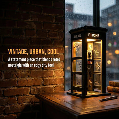 🔥🔝 Legnépszerűbb termékek📞 Urban Noir telefonfülke lámpa – Retro elegancia kortárs utcai művészettel🎁🌆