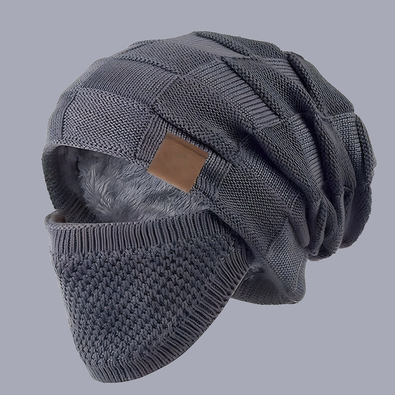 🤩kedvezményes értékesítés🧣2w1 Sapka + Arcvédő – -20°C-ig Meleg! Poliészter + Plüss Bélés!